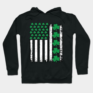 US American flag with shamrocks Hoodie